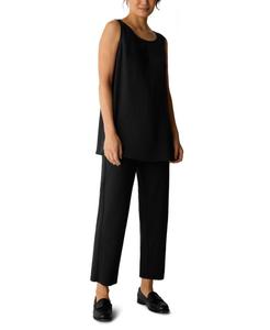 Женские прямые брюки до щиколотки Eileen Fisher, Black