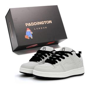 Paddington Bears Износостойкие и легкие низкие скейтерские кроссовки унисекс серые, цвет Gray