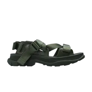 Кроссовки Alexander McQueen Strappy Leather Sport Sandal, зеленый