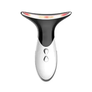 ERUULE Инструмент для подтяжки шеи и лица, 3 цвета светодиодной фототерапии, омолаживающий и косметический прибор для удаления морщин