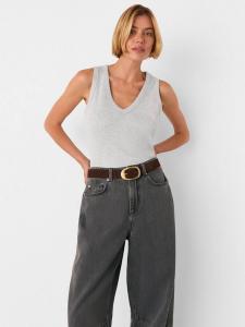 Топ-майка Ellis с V-образным вырезом Whistles, Grey Marl