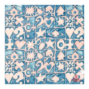 Vivienne Westwood Хлопковый шелковый шарф унисекс синий, Blue