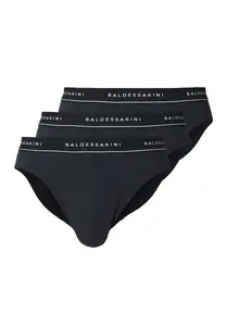 Мини-Трусы BALDESSARINI "Mini Briefs 3-pack" (комплект, 3 шт.), с поясом с логотипом, черный