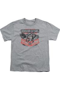 Футболка с коротким рукавом для детей "Бэтмен против Супермена: Схватка в Готэме" Gildan, Athletic Heather