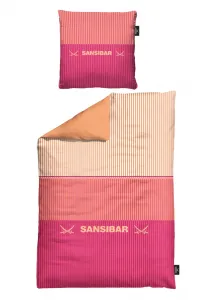 Двусторонний комплект постельного белья Zanzibar Louis, полосатый дизайн, 135x200 см, 100% хлопок, приятный для кожи, дышащий, приятный на ощупь Sansibar