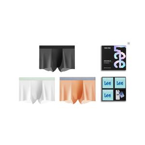 Мужские трусы боксеры упаковка 3 штуки Lee, оранжевый