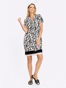 Платье с принтом черного и шампанского цветов Heine