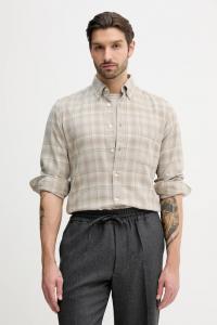 Хлопковая рубашка rickert_m BOSS Orange, бежевый