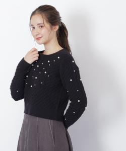 Вязаная мини-рубашка с жемчужным узором Jill By Jill Stuart, цвет Black