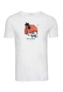 Рубашка GREENBOMB Nature Car Surf, белый