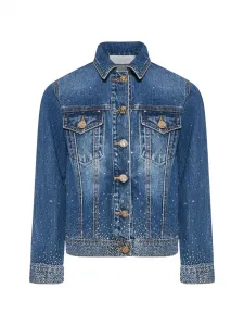 Джинсовая куртка с украшениями Roberto Cavalli Junior, синий
