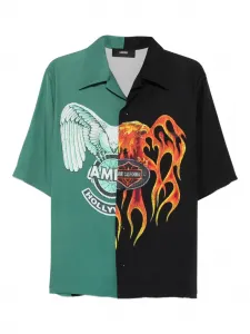 Рубашка на пуговицах Amiri, зеленый