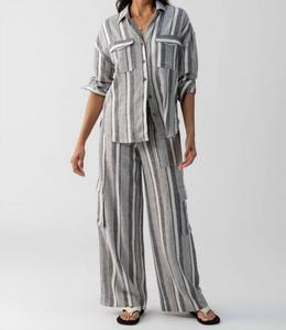 Рубашка с карманом в пеструю полоску Sanctuary, цвет variegated stripe