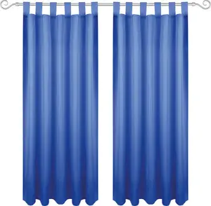 Штора на петлях 140х245 см (ширина х длина) синего цвета, непрозрачная штора, петлевая штора во многих вариациях Bestgoodies