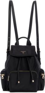 GUESS женский рюкзак Eco Gemma, черный, с откидным клапаном на шнурке, Black