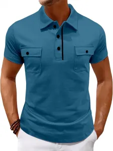 Мужская поло с коротким рукавом, влагоотводящая, с карманами RSZGSWS