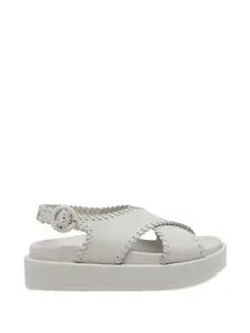 Кожаные сандалии с пряжкой Paloma Barceló, бежевый