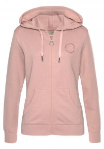 Толстовка с капюшоном на молнии BENCH, розовый/темно-розовый