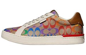 Мужские скейтерские кроссовки COACH коричневые с желтым