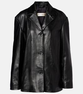 Кожаный блейзер Opus Nour Hammour, черный