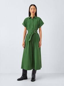 Кимоно с поясом из хлопкового платья-рубашки John Lewis, Green