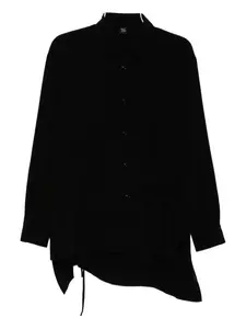 Блузка с круглыми сборками Y's, черный