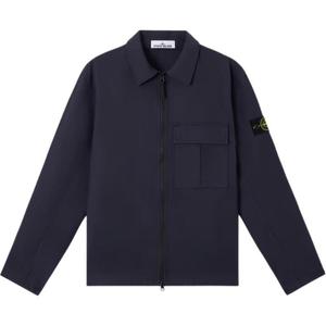 Куртка на молнии с нашивкой в виде компаса Stone Island, ink синий