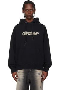 Off-White Черная толстовка для скейтбординга с рисунком «облачная стрела»