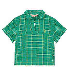 Хлопковая рубашка в клетку кенгуру The Animals Observatory, зеленый