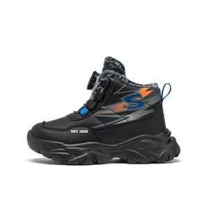 Кроссовки для бега с противоскользящей амортизацией, теплые, с высоким берцем для детей SNOOPY, черный