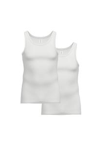 Майки мужские, 2 шт - двойная упаковка, двойная резинка, удлиненная спинка, хлопок AMMANN, белый