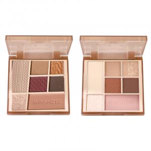 Палитра теней для век из 7 цветов MINSHZEE, 01# autumn mood tea+02# sunset mountains and seas