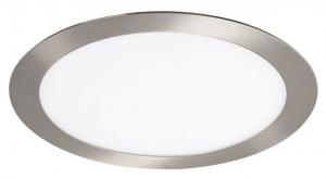 Lois встраиваемый светильник из металла и пластика сатинированный хром Ø22,5см. Rabalux, белый