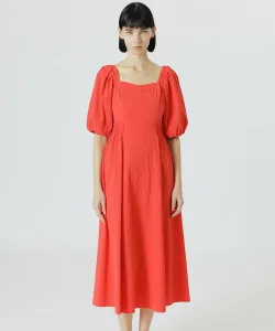 Платье с рукавами-баллонами Loveless, цвет Orange