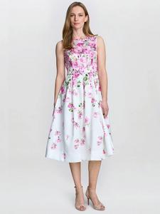 Платье миди Sophie Floral A-Line Gina Bacconi, Multi