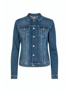 Женская джинсовая куртка темно-синего цвета soyaconcept