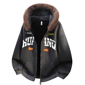 Толстовка Unisex Hooded Moderate Cardigan HUANQIU, темно-серый