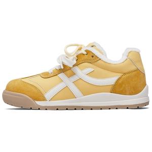 Низкие повседневные туфли для женщин AGSDON, желтый[fleece-lined]rp153260