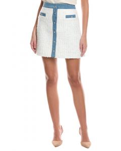 Nanette Nanette Lepore Твидовая мини-юбка, белый