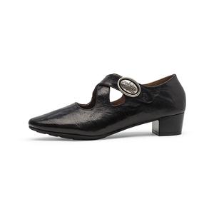 Туфли Мэри Джейн на массивном каблуке 3,5 см, женские Coup De Foudre, Black