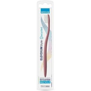 Стильная зубная щетка среднего размера из переработанного материала, темно-серая, Elgydium