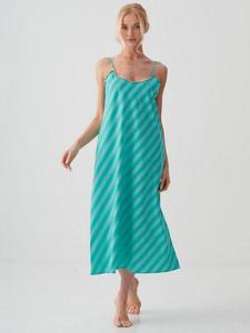 Ночная сорочка New York из хрустящего хлопка с тонкими бретелями British Boxers, Turquoise