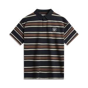 Polo-футболка Li-Ning Sports Life Collection мужская, цвет black oxford umber clay