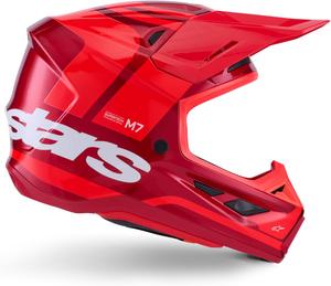 Шлем Alpinestars S-M7 Core ECE06/DOT, Red Glossy