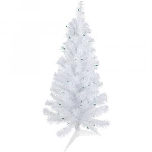Искусственная рождественская елка Northlight 3 фута средней длины из белой сосны с подсветкой - зеленое освещение, белый