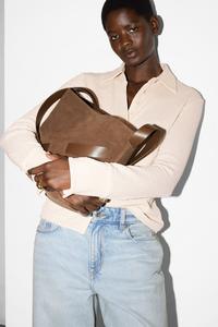 Замшевая сумка-ведро & Other Stories, коричневый