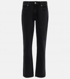 Прямые джинсы с низкой посадкой в стиле 70-х Re/Done, Washed Black