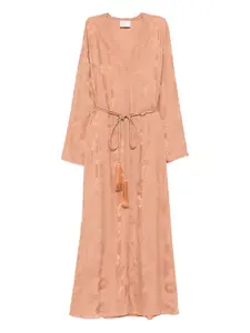 Платье макси с цветочным узором Forte Forte, розовый