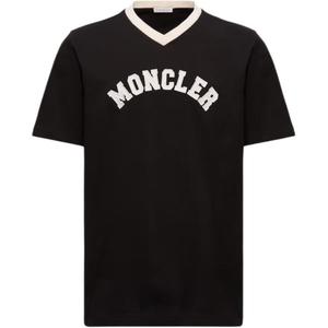Футболка с принтом логотипа Moncler, черный