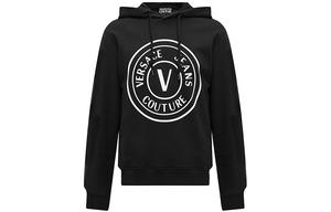 Худи с принтом логотипа на шнурке VERSACE JEANS COUTURE, черный